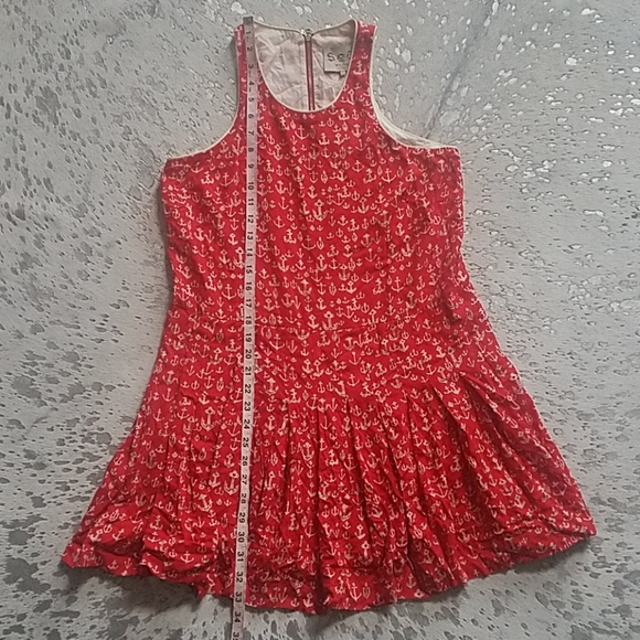 Sea New York Anchor Print Drop Waist Dress Sz6 - Picture 7 of 8